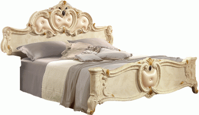 Bedroom Furniture Classic Bedrooms QS and KS Barocco Bed Ivory, Camelgroup Italy