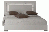 Bedroom Furniture Beds Carrara King size Bed White w/Light