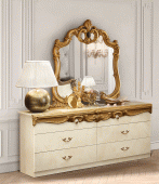 Bedroom Furniture Dressers and Chests Barocco Dressers IVORY/GOLD