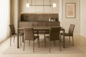 Dining Room Furniture Kitchen Tables and Chairs Sets Aurora Taupe Dining set