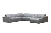 Living Room Furniture Sectionals Gino Sectional Fabric w/power recliner